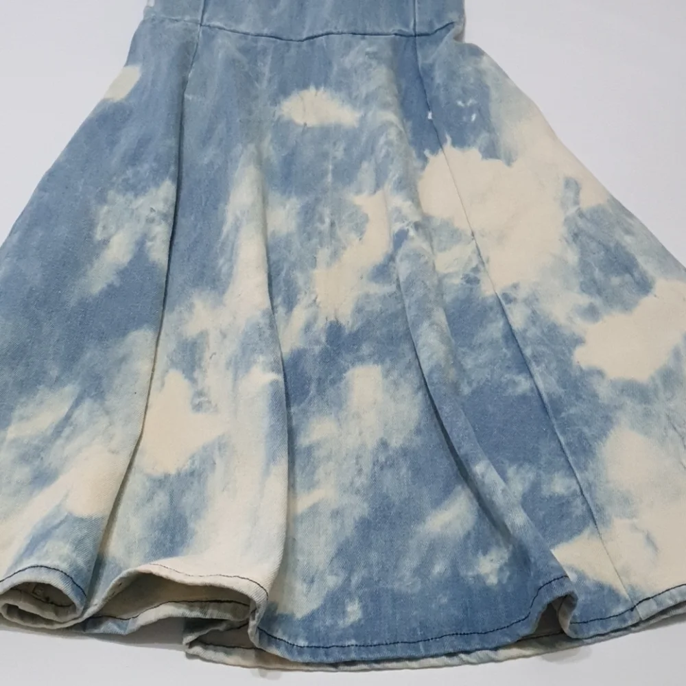 French Connection Indigo Marble Denim Cotton Dress - Picture 7 of 7